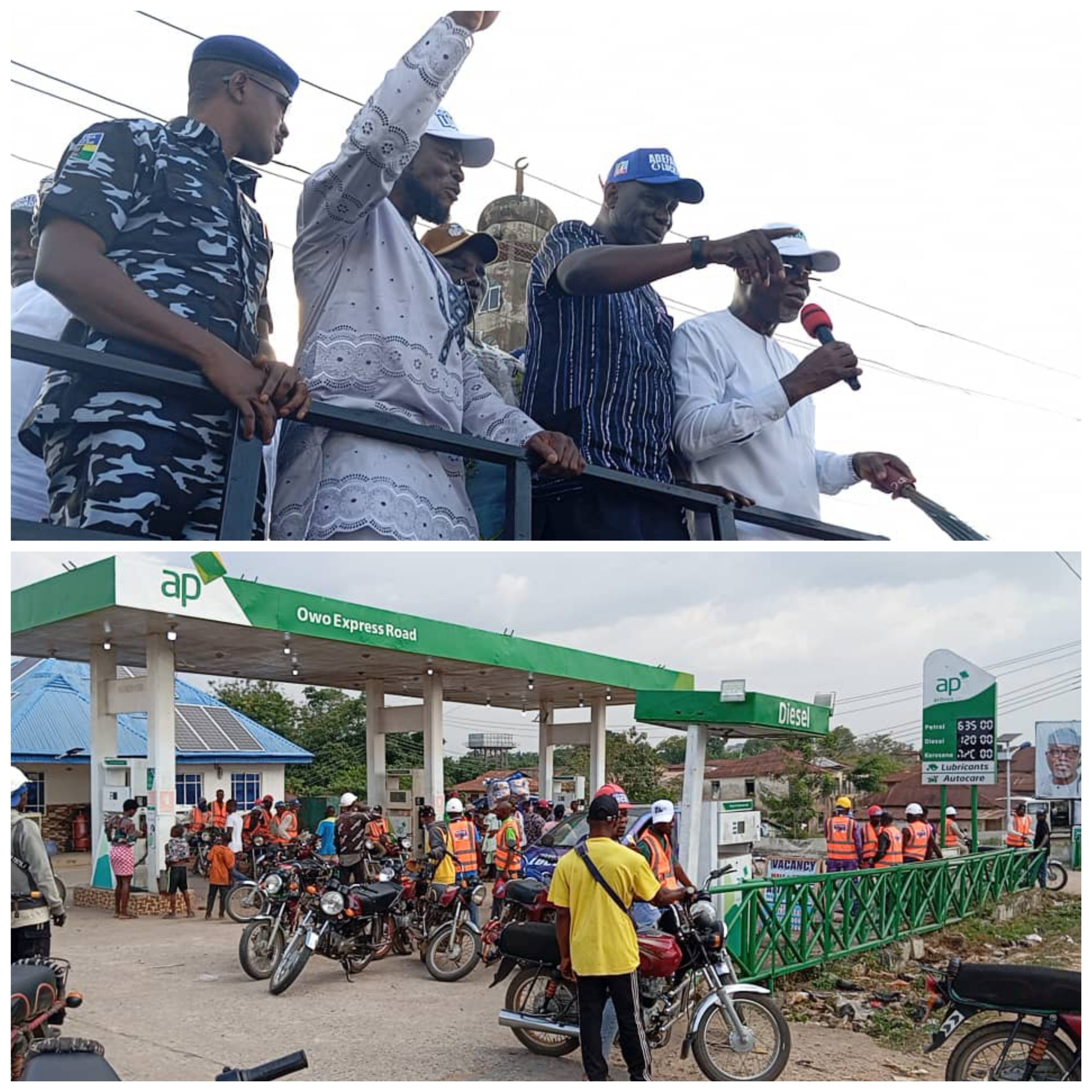 Ondo Guber: Prince Adewale Bamiduro canvass for Governor Aiyedatiwa, Gift out free fuel to Okada Riders in Akoko Southwest