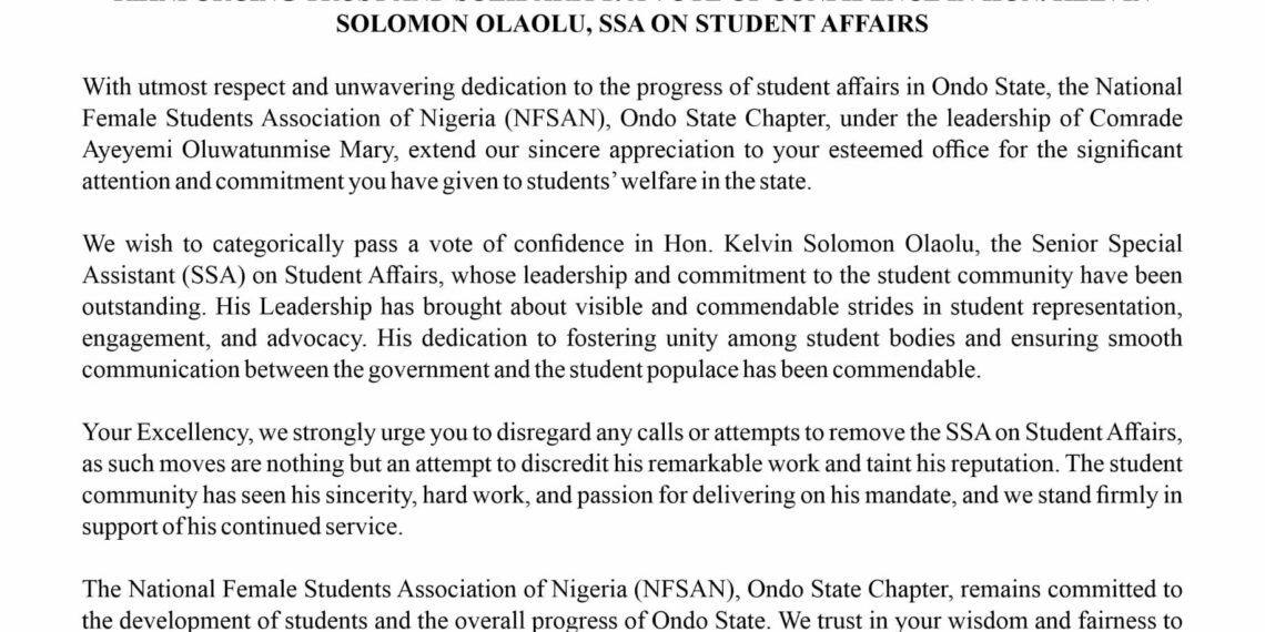 His Excellency, Lucky Orimisan Aiyedatiwa Executive Governor, Ondo State The Governor’s Office, Akure, Ondo State