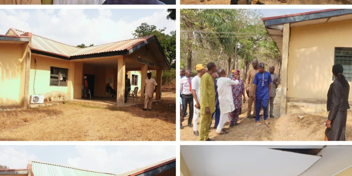 CHAIRMAN OWOLABI INSPECTS DAMAGE ON AKOKO NW* *LEGISLATIVE BUILDING CAUSED BY TERMITES